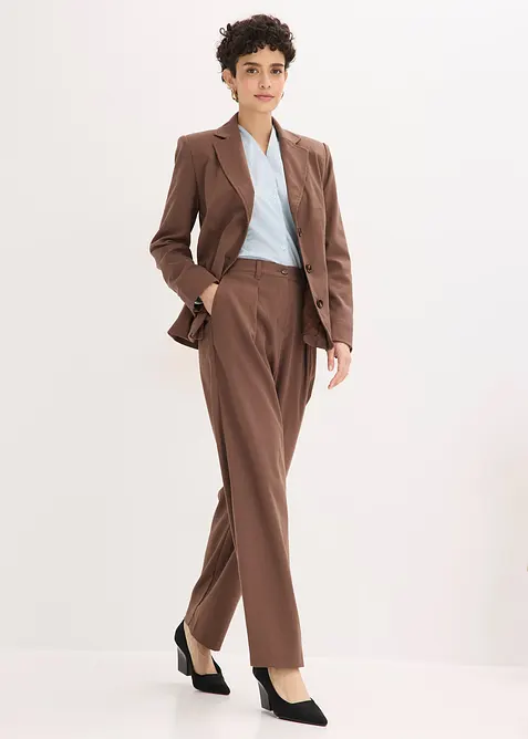 Pantaloni barrel fit con pinces, bonprix