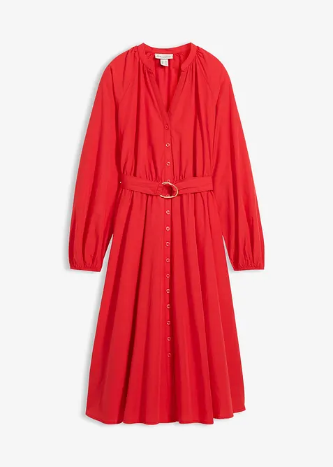 Abito chemisier in misto seta con cintura, bonprix