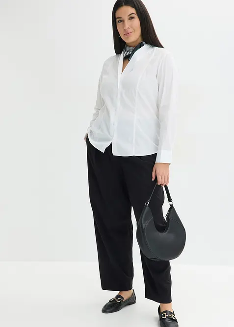 Camicetta in popeline con colletto dritto, bonprix