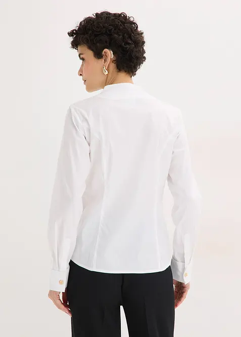 Camicetta in popeline con colletto dritto, bonprix