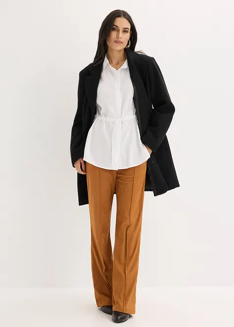 Camicetta in popeline con pieghe cucite, bonprix