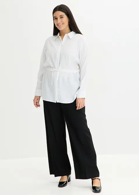 Camicetta in popeline con pieghe cucite, bonprix