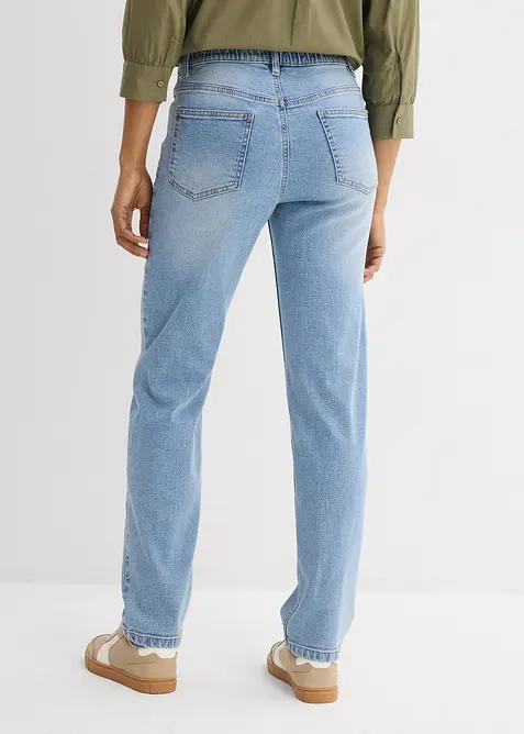 Jeans straight loose fit, vita media, bonprix