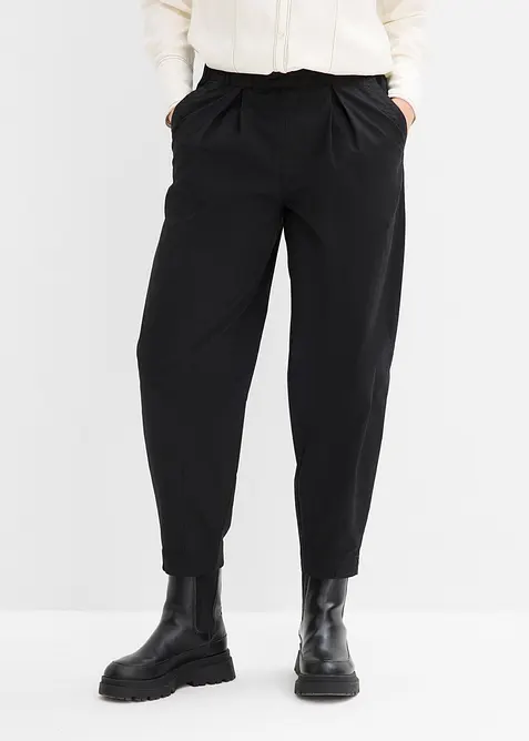 Pantaloni barrel con vita comoda, bonprix