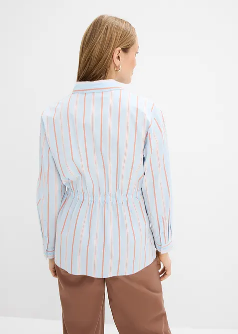 Camicia in popeline di cotone elasticizzato, bonprix