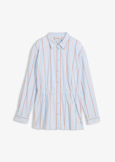 Camicia in popeline di cotone elasticizzato, bonprix