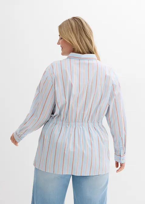 Camicia in popeline di cotone elasticizzato, bonprix