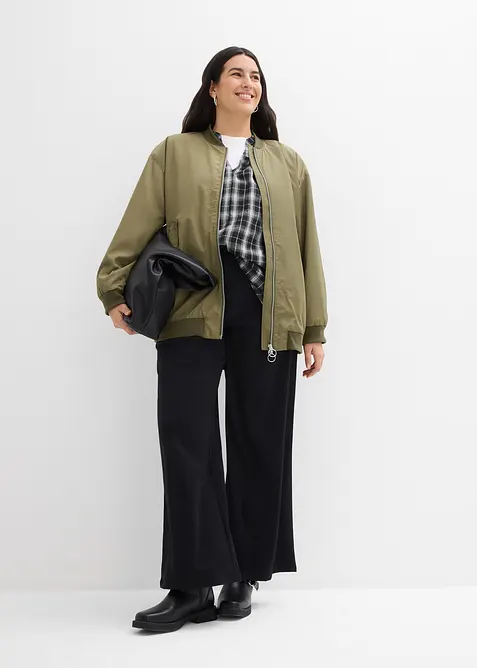 Giubbotto bomber con fodera leopardata, bonprix