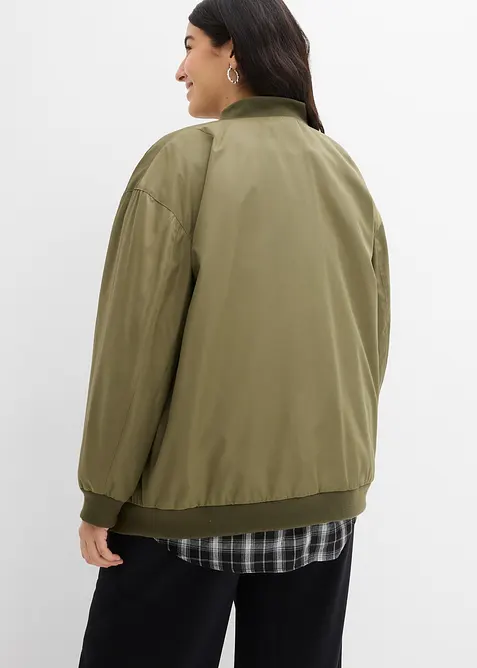 Giubbotto bomber con fodera leopardata, bonprix