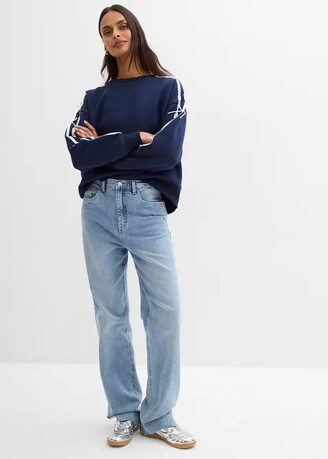 Felpa oversize in misto cotone morbido, bonprix