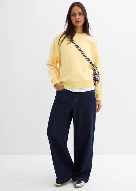 Felpa oversize in misto cotone morbido, bonprix