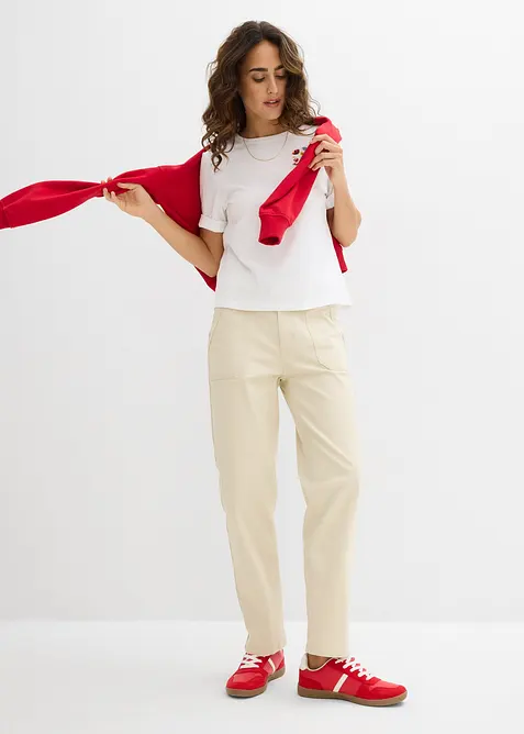 Pantaloni cropped in twill, bonprix