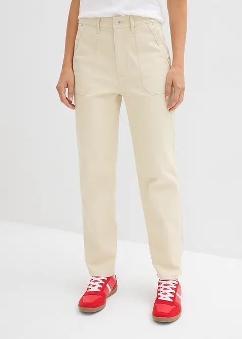 Pantaloni cropped in twill, bonprix