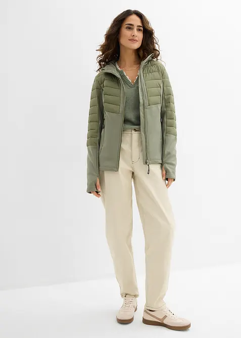 Pantaloni barrel in twill, bonprix