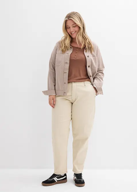 Pantaloni barrel in twill, bonprix
