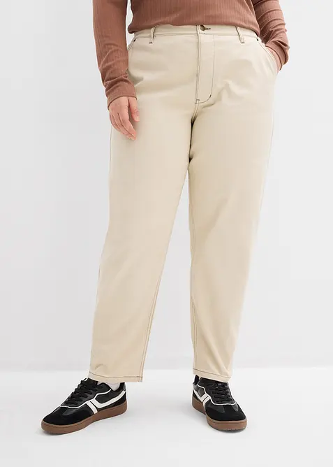 Pantaloni barrel in twill, bonprix