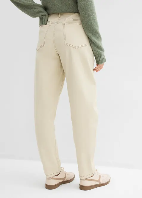 Pantaloni barrel in twill, bonprix