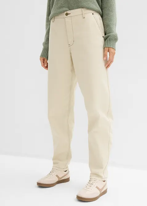 Pantaloni barrel in twill, bonprix