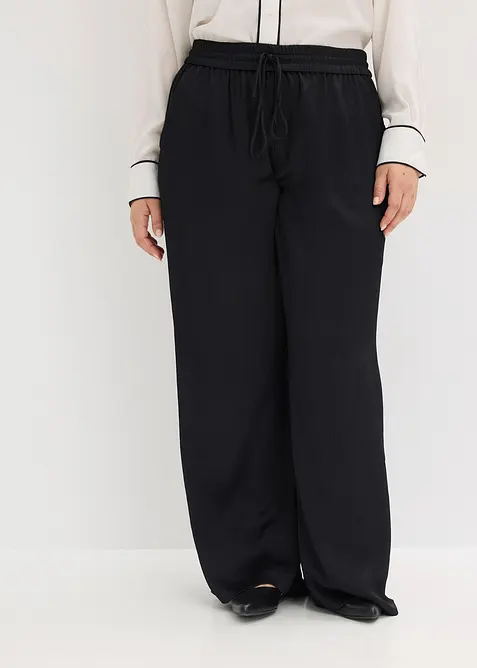 Pantaloni a palazzo con vita comoda, bonprix