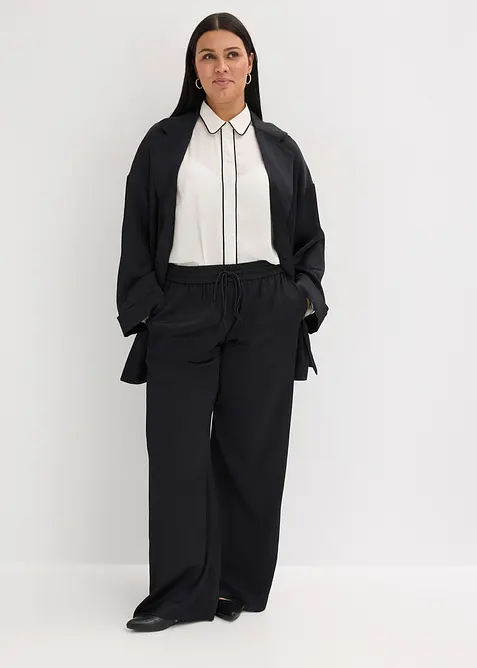 Pantaloni a palazzo con vita comoda, bonprix