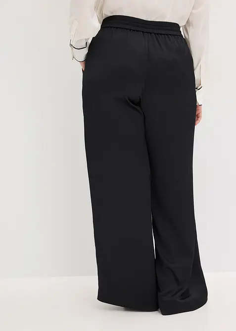 Pantaloni a palazzo con vita comoda, bonprix