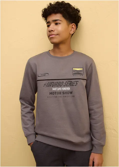 Felpa in misto cotone morbido, bonprix