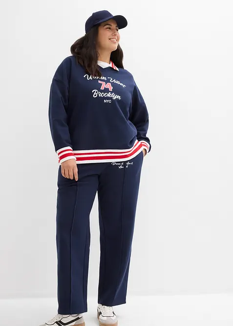 Pantaloni in felpa di puro cotone biologico, bonprix