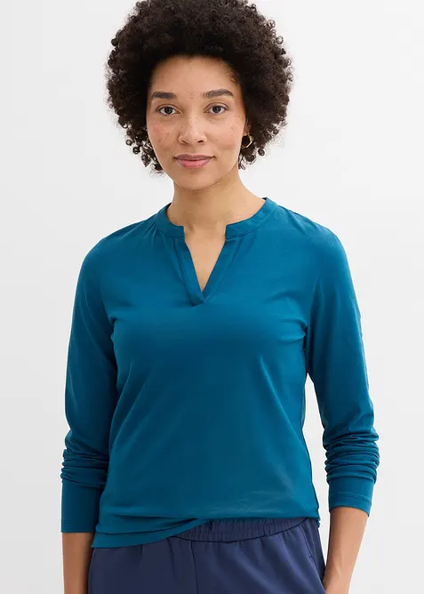 Maglia serafino lunga fino ai fianchi, bonprix