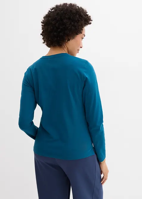 Maglia serafino lunga fino ai fianchi, bonprix