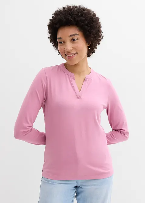 Maglia serafino lunga fino ai fianchi, bonprix