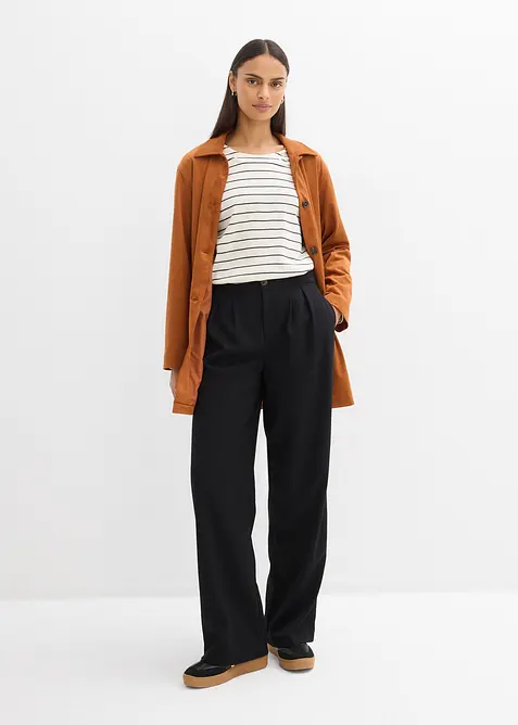 Pantaloni con pinces in misto viscosa, bonprix