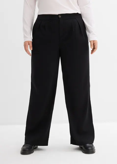 Pantaloni con pinces in misto viscosa, bonprix