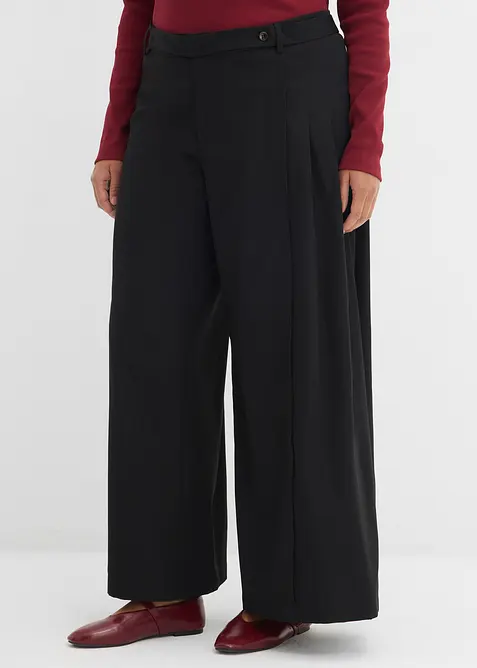 Pantaloni larghi con vita comoda, bonprix