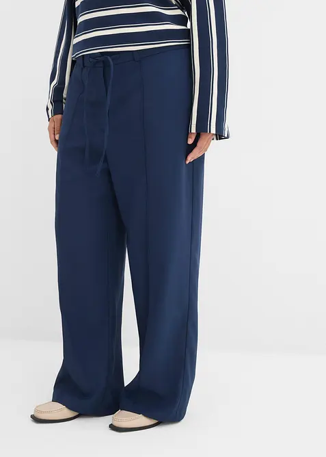 Pantaloni dritti con laccetto, bonprix