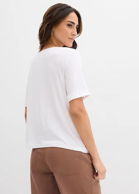 T-shirt in misto viscosa, bonprix