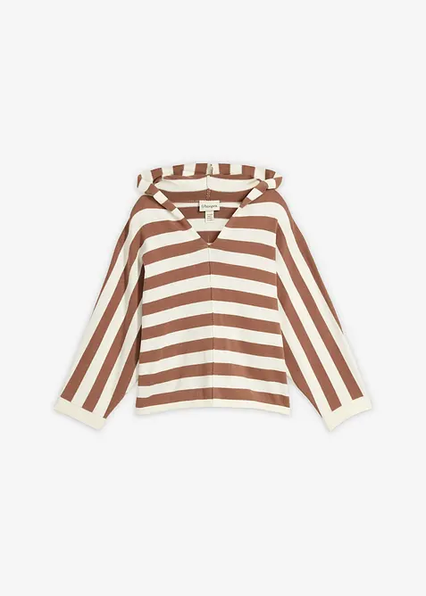 Maglione oversize in filato fine misto cotone, bonprix