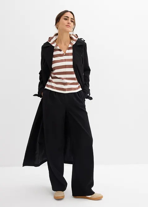 Maglione oversize in filato fine misto cotone, bonprix