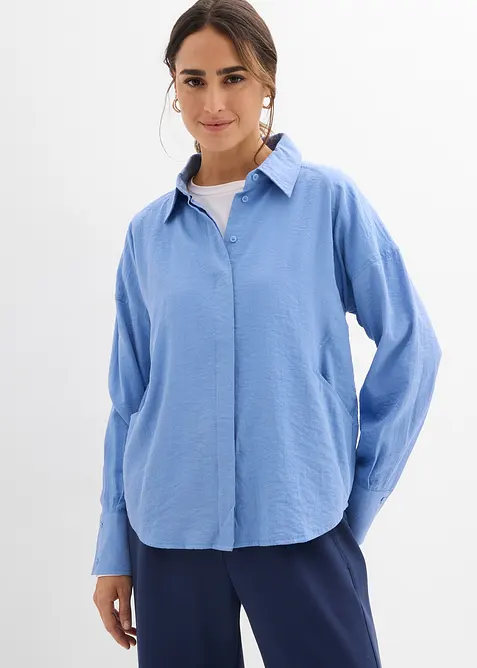 Camicia in misto viscosa con tasche, bonprix
