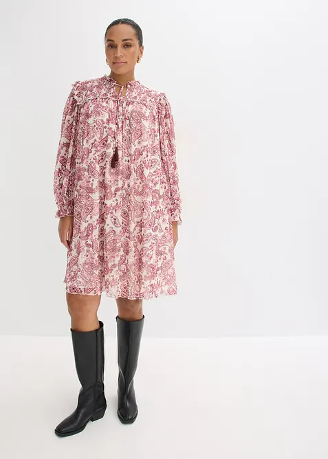 Abito tunica in morbido mesh, bonprix