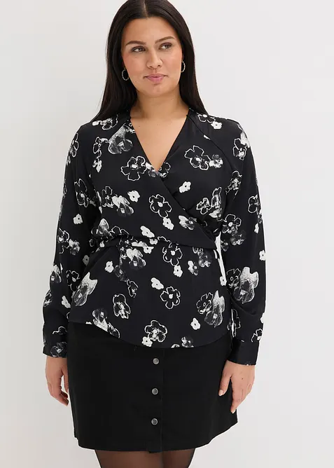 Blusa in satin fluente, bonprix