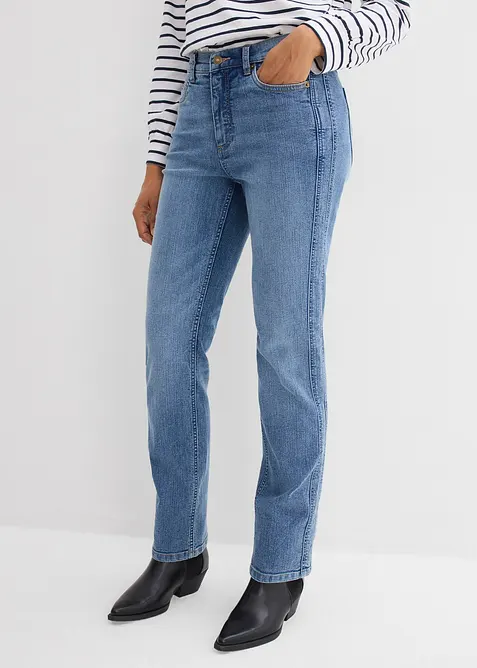 Jeans straight, vita alta, bonprix