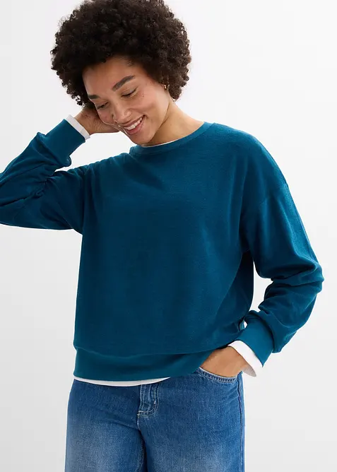 Maglia in spugna a maniche lunghe, bonprix