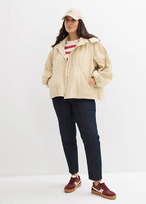 Jeans slim fit cropped, vita alta, bonprix