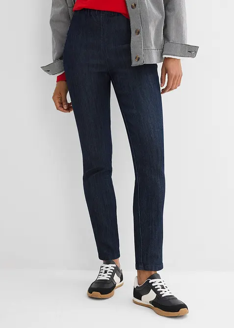 Jeans slim fit cropped, vita alta, bonprix