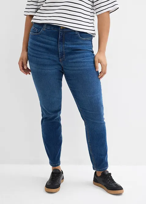 Jeans skinny con elastico in vita, vita alta, bonprix