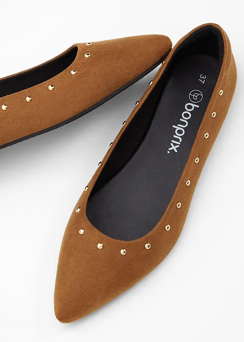 Ballerine con borchiette, bonprix