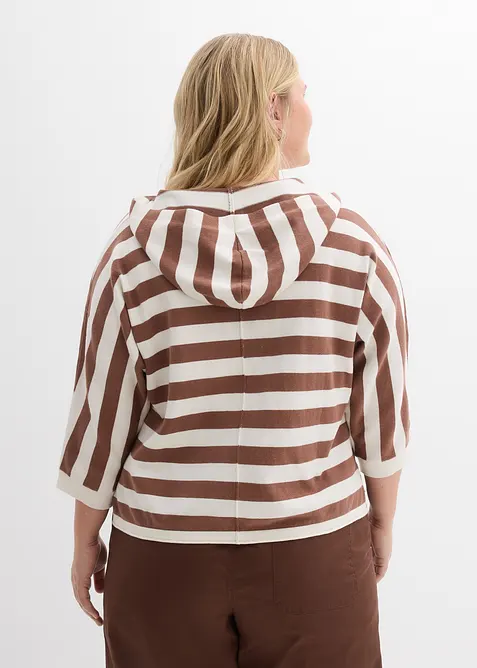 Maglione oversize in filato fine misto cotone, bonprix