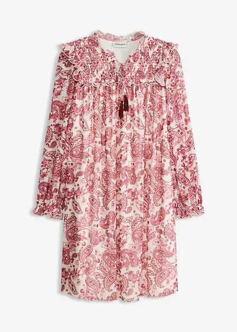 Abito tunica in morbido mesh, bonprix