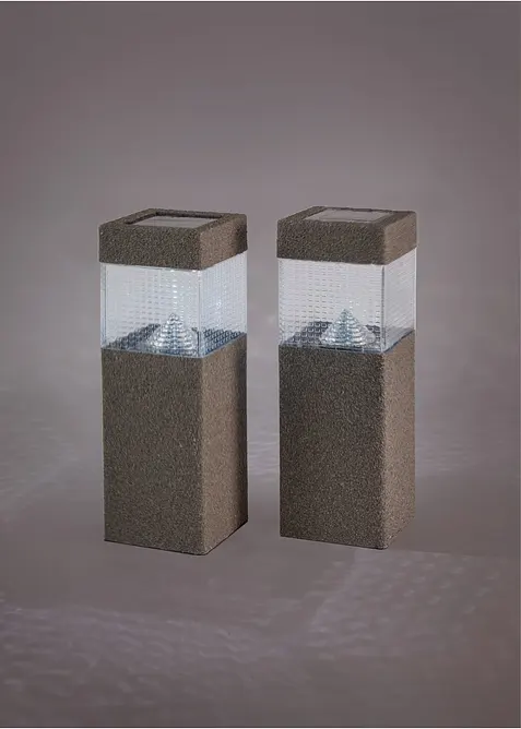 Lampada segnapassi solare decorativa (pacco da 2), bonprix