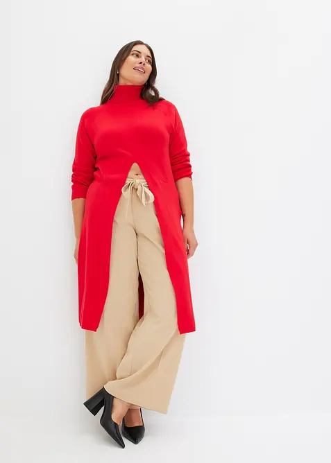 Maglione lungo con spacco, bonprix